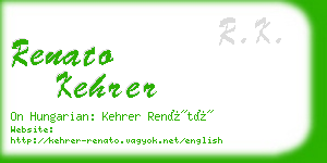 renato kehrer business card